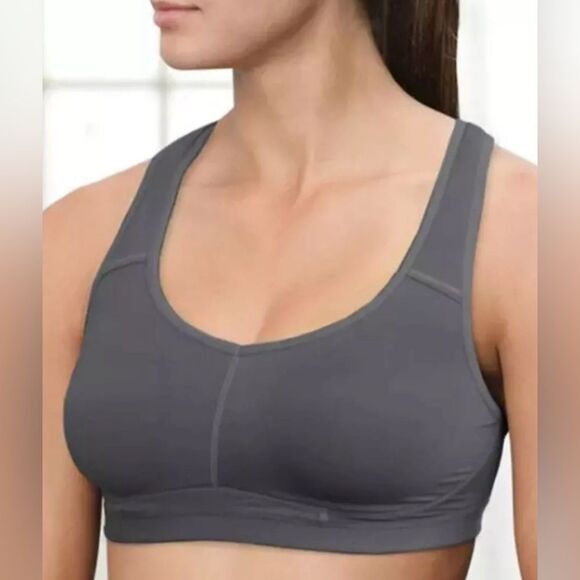 ATHLETA Hullabaloo Sports Bra Black High Support 36D Lightly Padded. - Picture 1 of 6